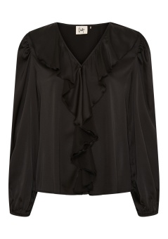 Isay Steff Flounce Blouse Black